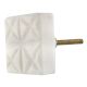 White Square Marble Stone Dresser Knobs